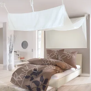 Kutti Bettvorhang KUTTI "Roma Betthimmel", sanftes weiß, B:140cm H:440cm, Baumwolle, Polyester, Gardinen, romantischer Stoffhimmel für ein gemütliches Schlafzimmer