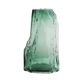 Blumenvase für Zuhause Chinesischen Stil Glas Vase Wasser Angehoben Blumen Getrocknete Blumen Studie Dekoration Vase Wohnzimmer Hause Dekoration für Büro, Dekor(Green,Groß)