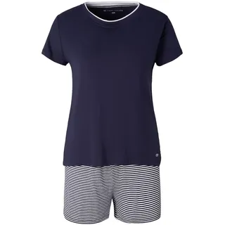 Tom Tailor Zweiteiliger kurzer Pyjama gestreift Blau 42