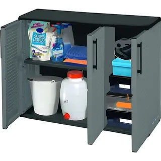 GarPet Gartenschrank 3-türig 0 x 0 x 0 cm Grau