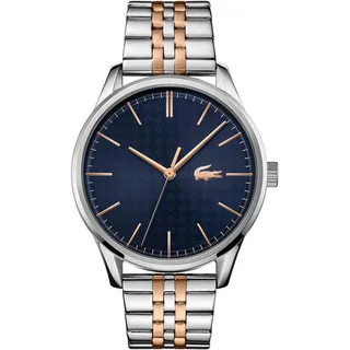 Lacoste Analog Quarzuhr für Herren Kollektion Vienna mit Zweifarbiges Edelstahlarmband - 2011048