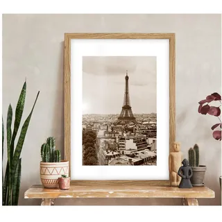 Pix FRAMES Bilderrahmen 50x70 cm - Holz Fotorahmen - Holzbilderrahmen mit Scheiben aus Plexiglas - Bilderrahmen Holz zum Aufhängen - Wooden Picture Frame - Photo Frame zum Aufstellen