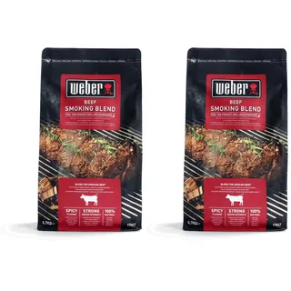 Weber Räucherchips (700g Packung) - für Rindfleisch, Räucherchips-Mischung von Laub-, Nuss- und Obstbäumen, EU-Produkt, nachhaltig gewonnen, FSC zertifiziertes Holz (FSC Mix) (17663) (Packung mit 2)