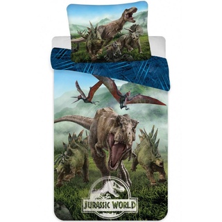 Bettwäsche Jurassic World Bettwäsche - weiche Baumwolle - Kissen und Decke, Tinisu bunt