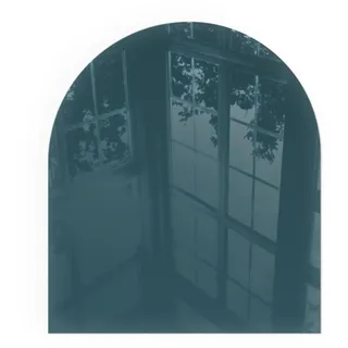 Tulup Kaminbodenplatte Glas 80 x 70 x 0,4 cm Türkis