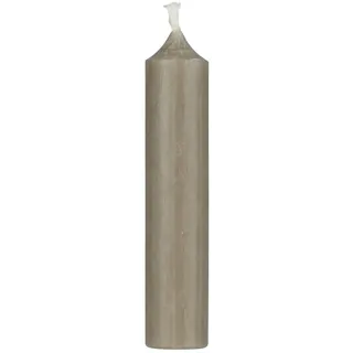 IB Laursen Stabkerze rustikal 11 cm, Ø 2,2 cm, leinengrau