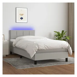 vidaXL Boxspringbett 100 x 200 cm Hellgrau