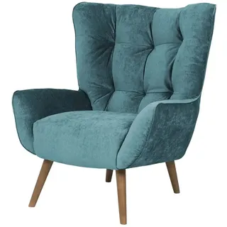 Soho Ohrensessel Jolyn Samt 87 x 100 x 86 cm Türkis/Petrol