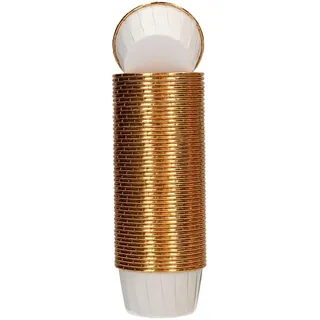 Wilton Muffin Cups Backförmchen, White, 75 Stück | Backförmchen für Muffins und Cupcakes, Glänzende Metallic-Finish, Auch für Petits Fours, Süßigkeiten, Cake Pops