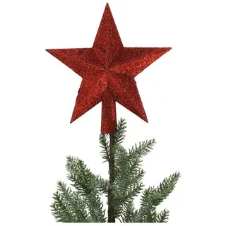BURI Weihnachtsbaumkugel Weihnachtsdeko Weihnachtsbaumkugeln Baumschmuck Weihnachtsbaumspitze rot
