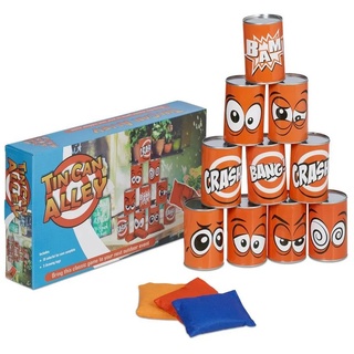 relaxdays Spiel, Dosenwerfen für Kinder