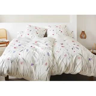 ELEGANTE Highlife Floral Weiß 135 x 200 cm + 80 x 80 cm