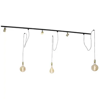 Qazqa Schienensystem-Sets Iconic cavalux jeana, ohne Leuchtmittel, Warmweiß, QAZQA Schienen­leuchte, gu10, gold, Aluminium, Modern