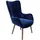Samt 68 x 77 x 99 cm blau