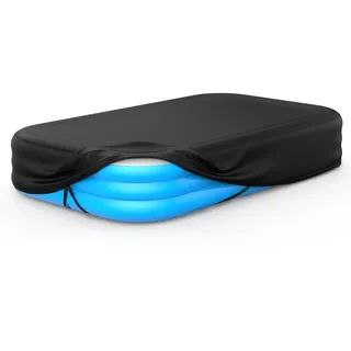 Rechteckige Poolabdeckung für aufblasbaren Pool, passend für aufblasbare Poolgröße 261,6 cm L x 175,3 cm B, integriertes Gummiband und zusätzliche Schnalle, um EIN Verrutschen zu verhindern