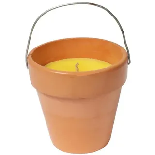 Anti-mücken-kerze Im Keramikeimer – Dekoration Und Schutz Für Terrasse Und Balkon