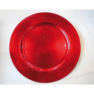 OSMA Flacher Teller der Marke Christmas Plate XXL rot, 33 x 33 x 1,8 cm