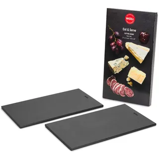 WOLL Cut & Serve Schneidebrett-Set 2-tlg. Papierverbundstoff 27 x 15 cm Schwarz