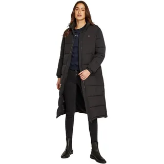 Tommy Jeans Damen Daunenmantel Maxi Essential Puffer Knielang, Schwarz (Black), - Schwarz - XXS