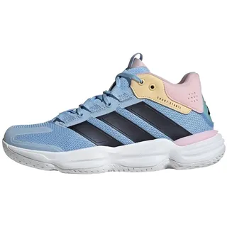 adidas Damen Courtstabil Indoor Shoes, Cloud White/Bright Royal/Team Solar Orange, 45 1/3 EU