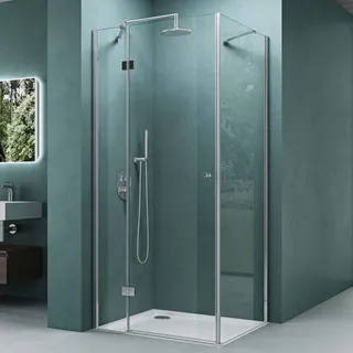 mai & mai Eckdusche mit Drehtür rechts 90 x 90 cm transparent Sicherheitsglas R05K