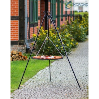 Dreibein Schwenkgrill Gartengrill Holzkohlegrill Rostgröße 80 cm - Edelstahl