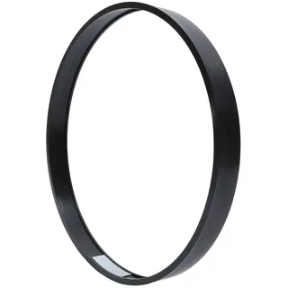 NIYANGLE Schwarzer Metall Bilderrahmen Rund Gebürsteter Aluminiumrahmen 28mm Profil 40cm Durchmesser Fotorahmen für Büro und Wohnzimmer