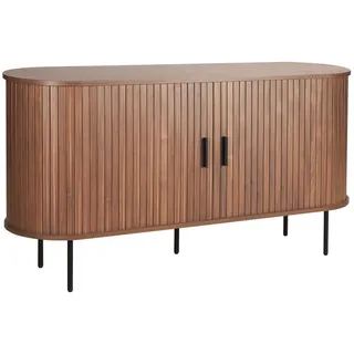Möbilia Sideboard 140 x 76 x 40 cm Walnuss / Schwarz