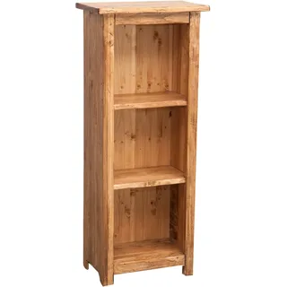 Biscottini - Kleines Landhaus Bücherregal Aus Massivem Lindenholz Mit Natürlicher Oberfläche L40xpr25xh98 Cm. Made In Italy