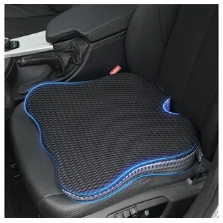 TUWENA Sitzkissen Rutschfestes Autositzkissen,Memory Foam Sitzkeilkissen,Keilkissen Auto, zur Sitzerhöhung & Haltungssupport,Rücken- und Ischiasschmerzen schwarz