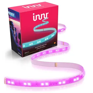 innr Smart LED Strip 5m, White & Color, für Hue* und Zigbee Hubs | LED Streifen für Wohnzimmer & Schlafzimmer, indirekte Beleuchtung, 16 Millionen Farben, extra hell 2800 lm, tief dimmbar