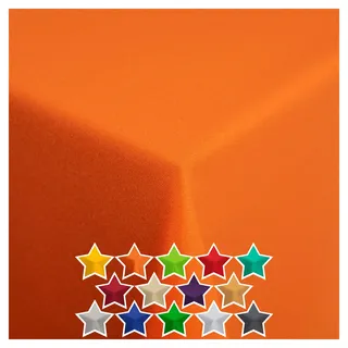 StoffTex Tischdecke I Tischläufer I Tischtuch I Tischwäsche I Dauerhaft Kratzfest I Tischdekoration aus Polyester für Wohnzimmer, Esszimmer, Balkon, Garten (Orange, 120 x 160 cm)