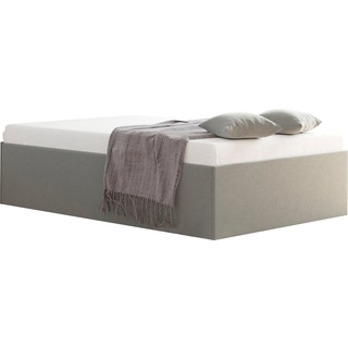 Westfalia Schlafkomfort Polsterbett Amrum, in Samtvelours ohne Kopfteil, mit und ohne Bettkasten erhältlich grau 145 cm x 205 cm