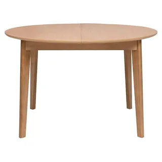 miliboo Ausziehbarer Runder Esstisch 120-150 x 76 cm helles Eichenholz