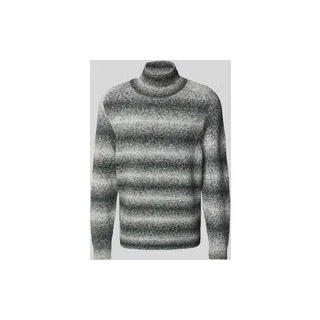 Turtleneck-Pullover mit Woll-Anteil Modell 'EDDARD', Mittelgrau, L