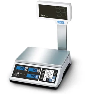 CAS Software CAS ERJ-P Hochanzeige, preisrechnend, Ladenwaage, GEEICHT, Wägebereich bis 30 kg, Ablesbarkeit 5g