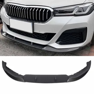 IONZS Auto Frontstoßstange Kinn Spoiler für 5 Series G30 G31 LCI M Sport 2021-2023,Stoßfänger Lippe Splitter Körper Schaufeln Guard,Spoilerlippe Set,A/Carbon Fiber Style