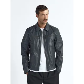 Lederjacke MAZE "William", Herren, Gr. L, grau, Obermaterial: 100% Lammleder. Futter: 100% Baumwolle. Ärmelfutter: 100% Polyester, ohne Bündchen, Jacken