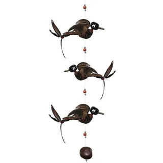 Woru Windspiel Mobile 3 Vögel 94 cm Braun