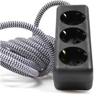NUD Collection - Extension Cord 3fach-Steckdose, Zebra Skin (TT-90)