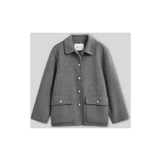 Regular Fit Kurzmäntel aus Woll-Cashmere-Mix, Graphit, S