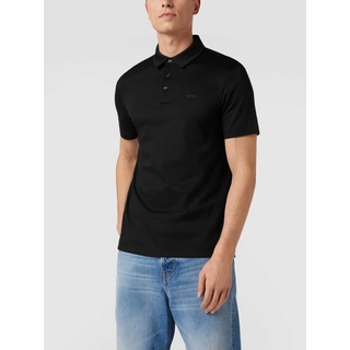 Poloshirt mit Brand-Schriftzug, Black, XL