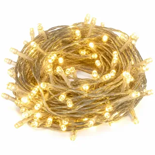 LEDYA Cluster Lichterkette Außen, Bunte Weihnachtslichterkette mit 8 Modi, Timer und Memory-Funktion, Wasserdicht, Christbaumbeleuchtung für Innen Außen Garten Weihnachtsbaum Hochzeit