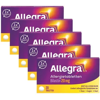 Allegra Allergietabletten Fünferpack 5X20 St
