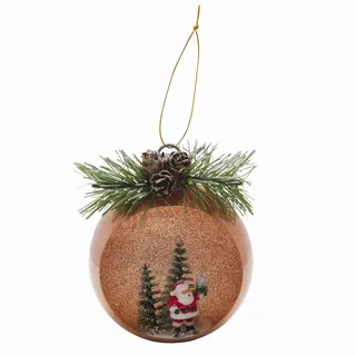 Leuchtende Orange Weihnachtskugel