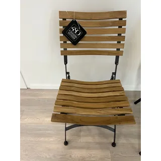 4Seasons Bellini Sessel ohne Armlehne Eisen/Teak - Schwarz