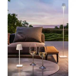 SOMPEX Akku-Tischleuchte Aluminium 21,0 cm inkl. dimmbarer LED-Lampe weiß