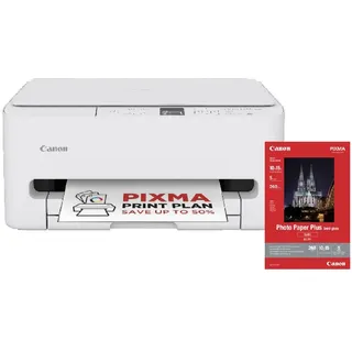 Canon PIXMA TS6550I - WLAN-Multifunktionsdrucker mit Papierkassette und Frontbedienung | Kabelloses Drucken vom Smartphone leicht gemacht - Enthält SG-201 A4-Fotopapier, 5 Blatt