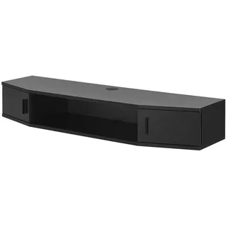 [en.casa] Tørring TV-Lowboard 110 x 30 x 17,5 cm Schwarz Spanplatte