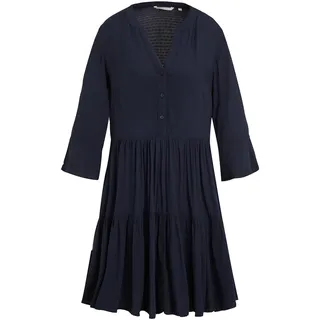 Tom Tailor DENIM Damen Kleid mit Volants, blau, Gr. XS